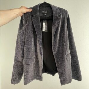 Steve Madden Women's Gray shiny Blazer Jacket
